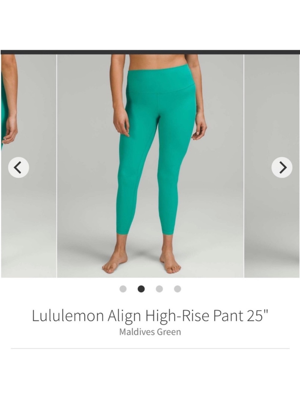 Lululemon Align High Rise Pants 25" Maldives Green Sz 4